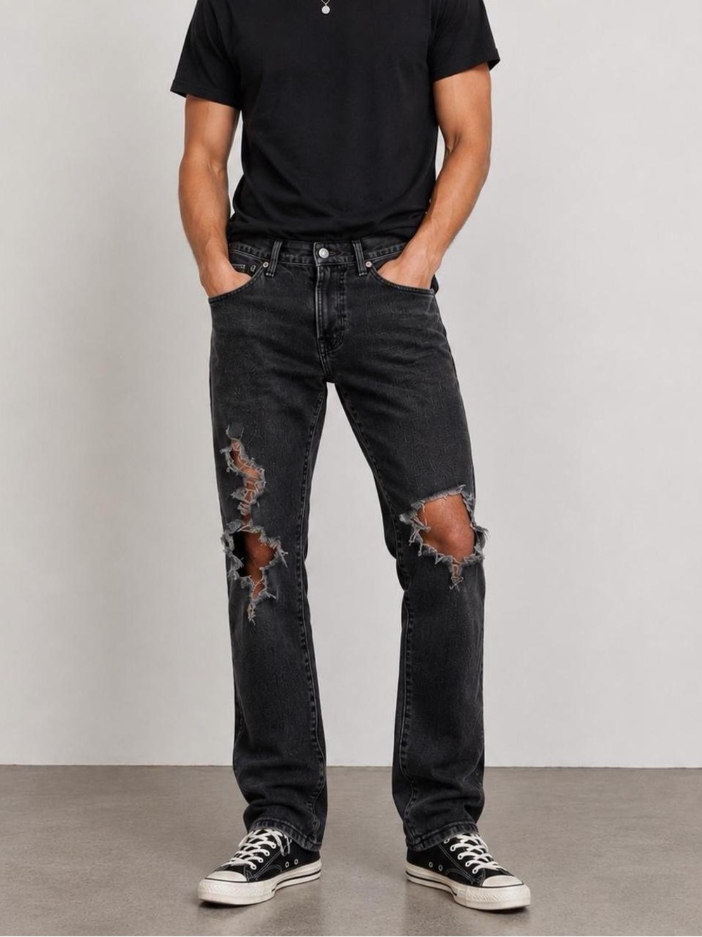 Abercrombie & Fitch Black Super Skinny Distressed Jeans 28x30